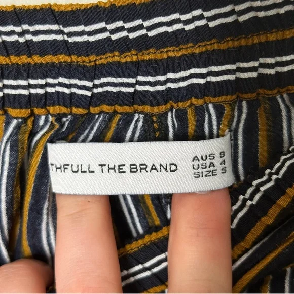 FAITHFULL THE BRAND Es Torrent Tie Wide Leg Pants Glasglow Stripe {E23} - Picture 4 of 5